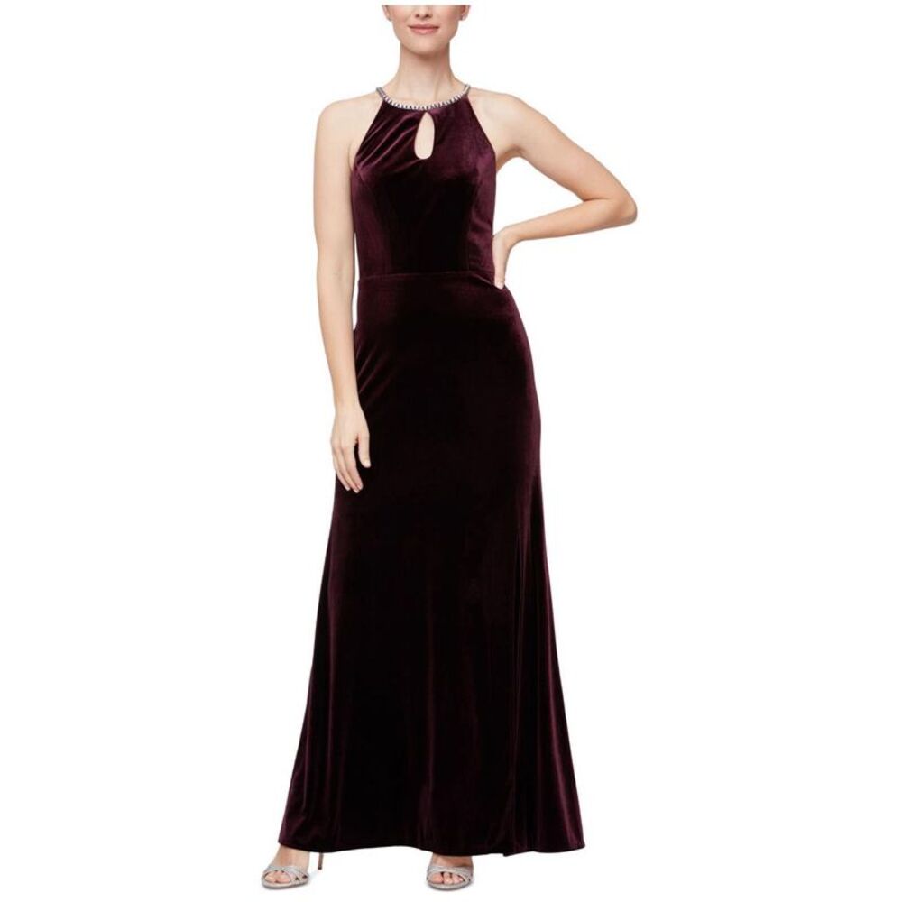 ALEX & EVE Womens Embellished Gown Dress, NWT